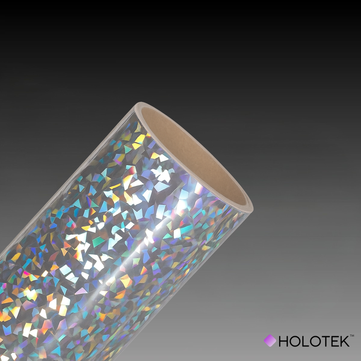 HoloTek™ HT4 - 4 Mil Silver Crystal Holographic Adhesive Vinyl - 50" Wide