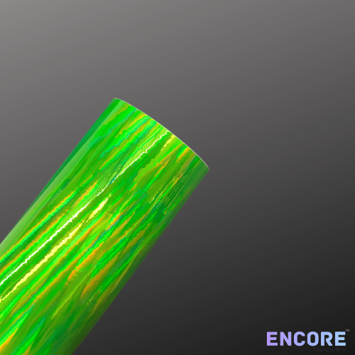 Encore® EFX21 Fluorescent Green Holographic Adhesive Vinyl