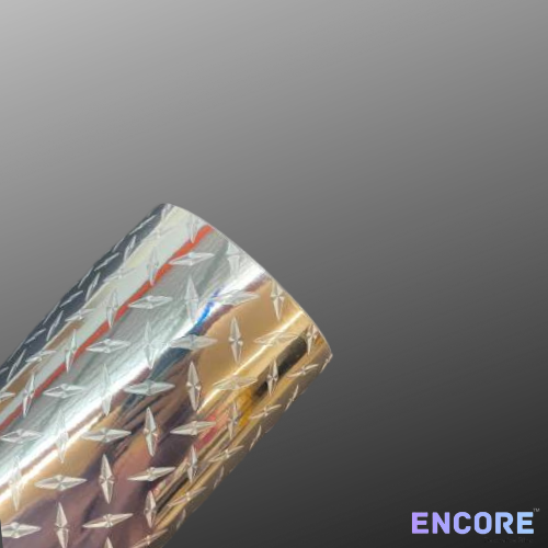 Encore® EFX21 Silver Diamond Plate Adhesive Vinyl