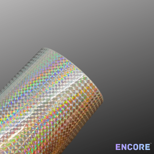 Encore® EFX21 Silver Mosaic (Prism) Holographic Adhesive Vinyl