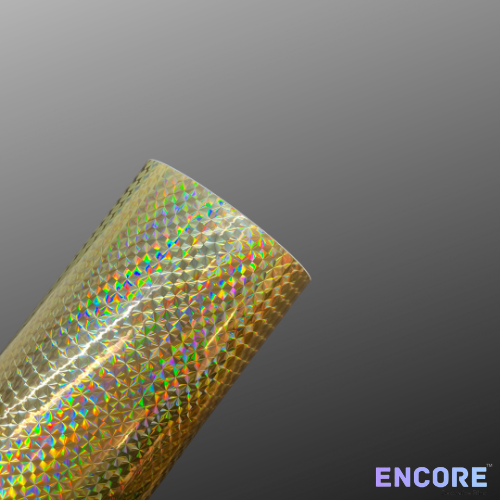 Encore® EFX21 Gold Mosaic (Prism) Holographic Adhesive Vinyl