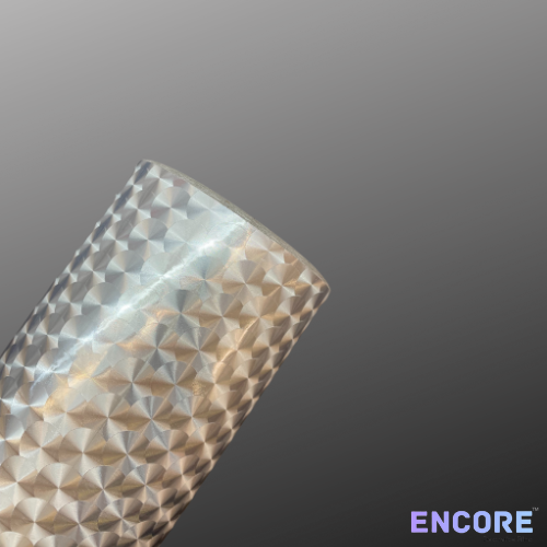 Encore® EFX21 Silver Large Engine Turn Adhesive Vinyl