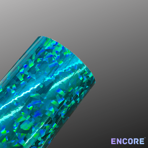 Encore® EFX21 Teal Crystal Holographic Adhesive Vinyl