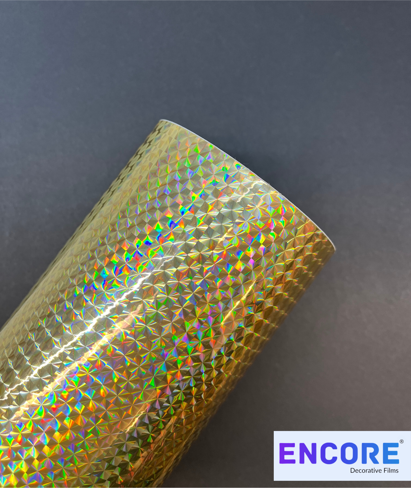 Encore® EFX21 Gold Mosaic Holographic Adhesive Vinyl