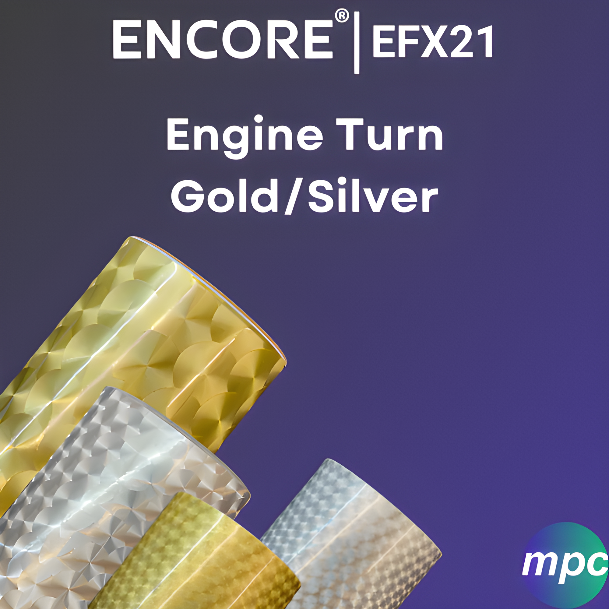 FaB RTN2025 Winner Gold Foil 未開封 Encore® EFX21 Engine Turn Adhesive Vinyl | Premium Finish Adhesive