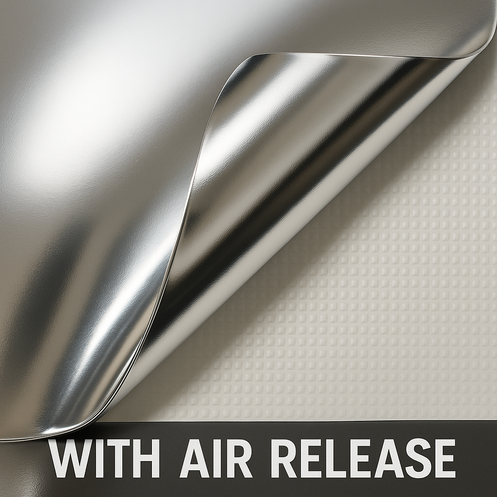 MirrorTek™ MT4-RA - 4 Mil Mirror Chrome Vinyl with Air Release - 50" Wide