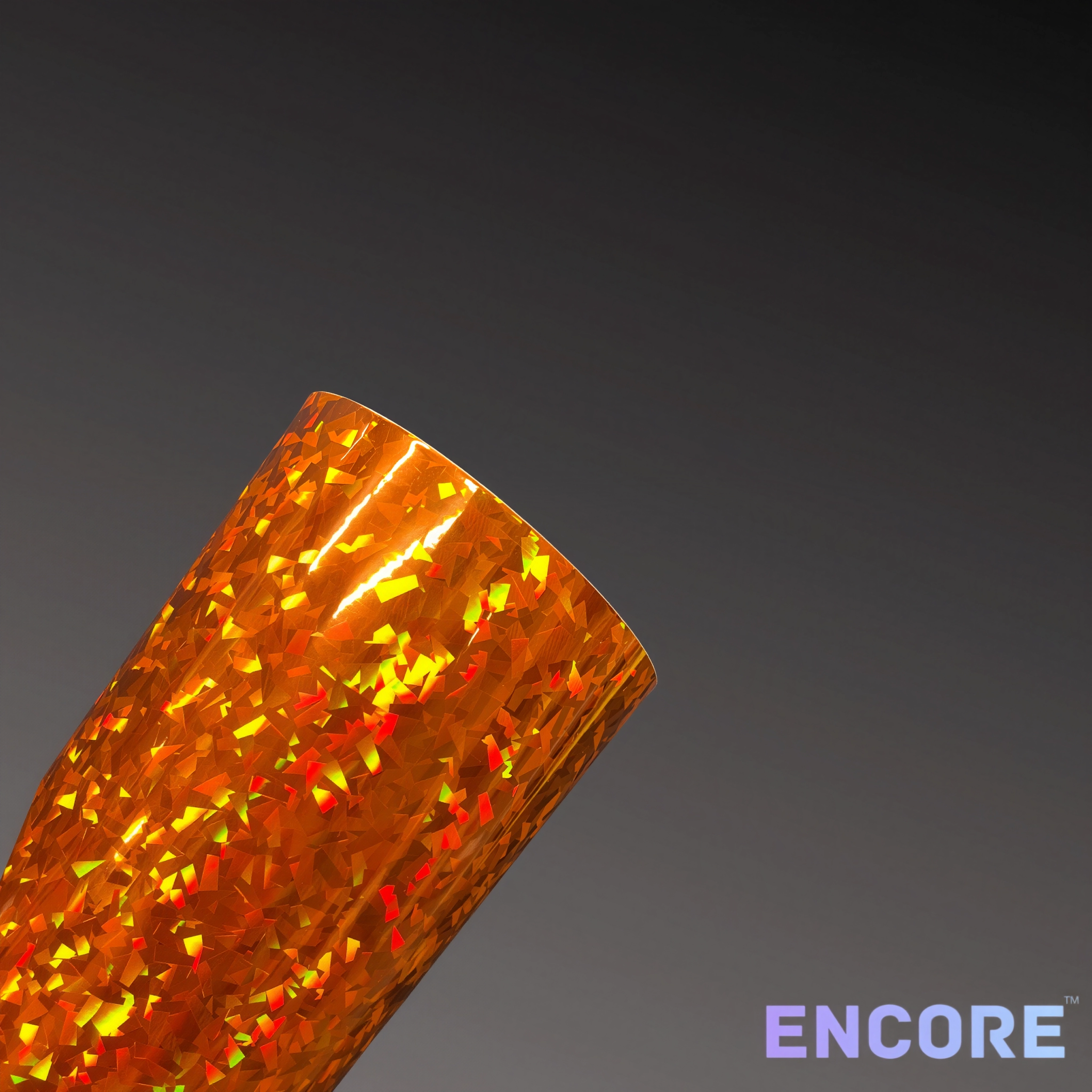 Encore® EFX21 Orange Crystal Holographic Adhesive Vinyl