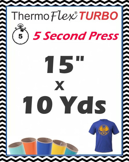 ThermoFlex® Turbo (Low Temp) Heat Transfer Vinyl, 15" x 10 Yards