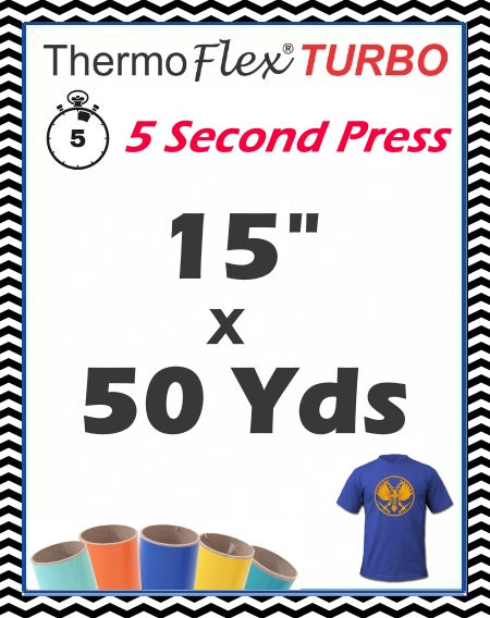 ThermoFlex® Turbo (Low Temp) Heat Transfer Vinyl, 15" x 50 Yards