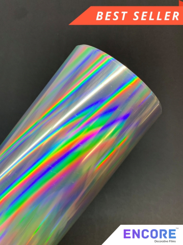 Encore® Silver Rainbow Holographic Oil Slick Vinyl