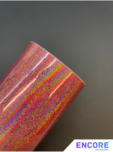 Encore® Pink Glitter Rainbow Holographic Vinyl