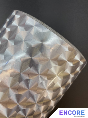 Encore® Silver Large Engine Turn Vinyl