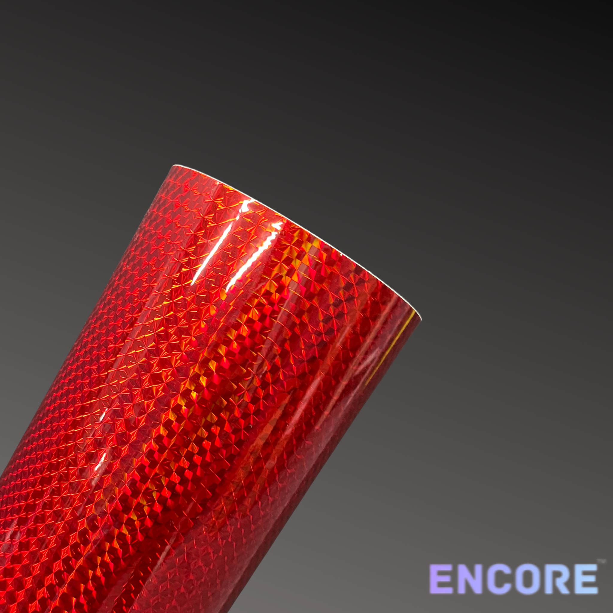 Encore® EFX21 Red Mosaic (Prism) Holographic Adhesive Vinyl