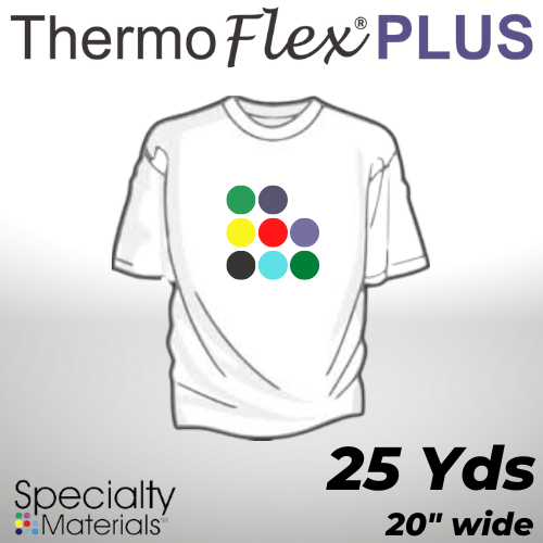 ThermoFlex® Plus Heat Transfer Vinyl, 20" x 25 Yards