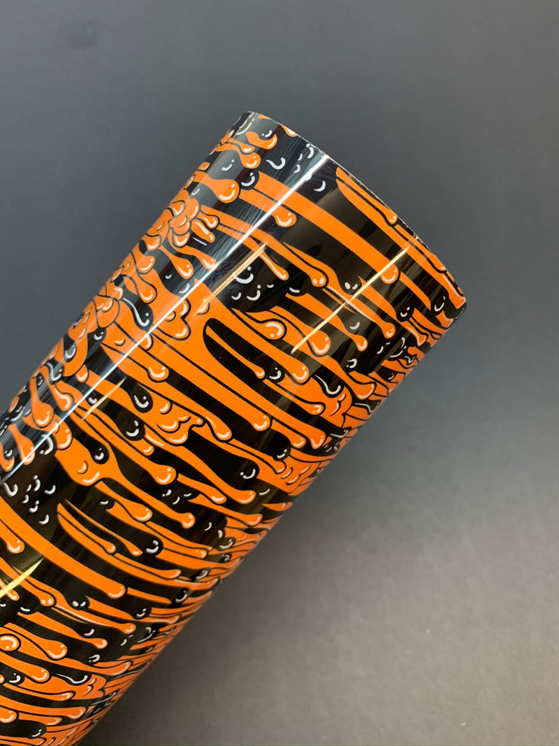 Slime Pattern HTV - Black/Orange