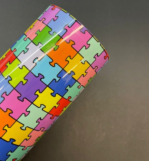 Jigsaw Autism Multi Color HTV