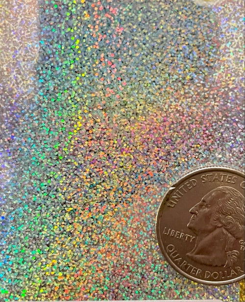 Encore® Silver Glitter Rainbow Holographic Vinyl
