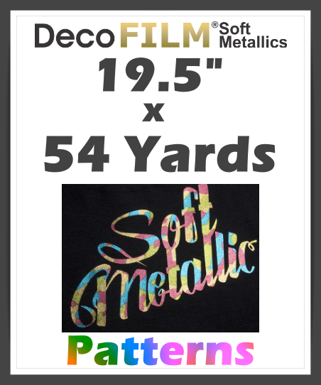 DecoFilm Soft Metallic Patterns - Heat Transfer Vinyl - 19.5" x 54 Yds