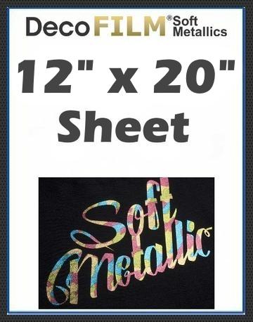 DecoFilm Soft Metallic Heat Transfer Vinyl - 12" x 20" Sheet