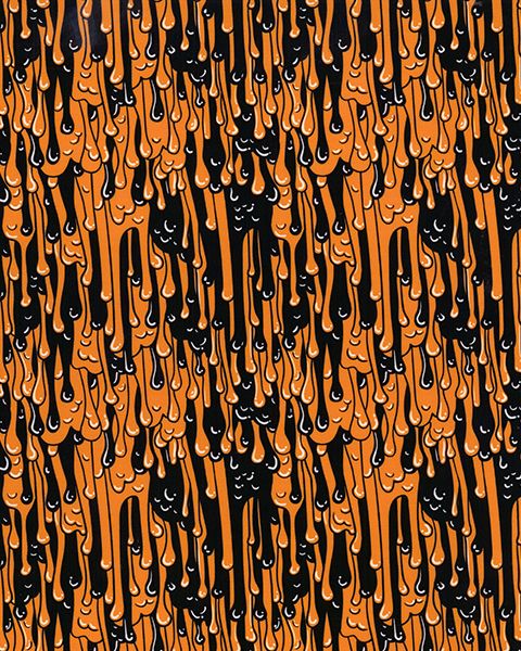 Slime Pattern HTV - Black/Orange