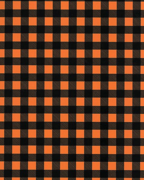 Buffalo Plaid HTV - Black/Orange