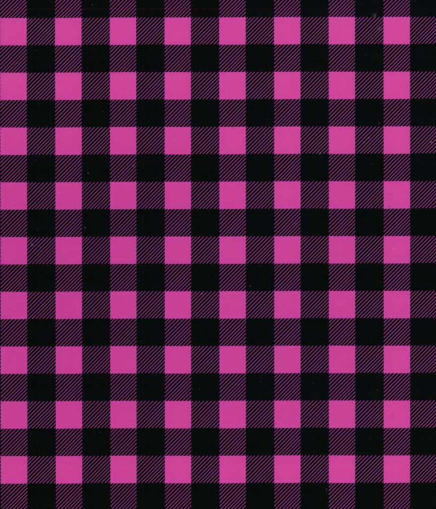 Buffalo Plaid HTV - Hot Pink