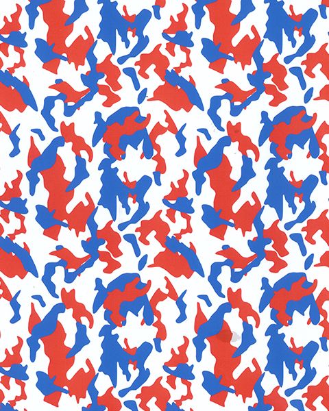 Printed Pattern Heat Transfer Vinyl - Orange & Blue Camo