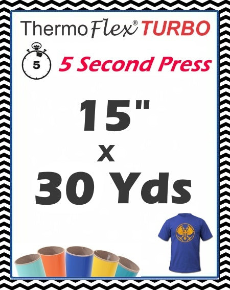 ThermoFlex® Turbo (Low Temp) Heat Transfer Vinyl, 15" x 30 Yards