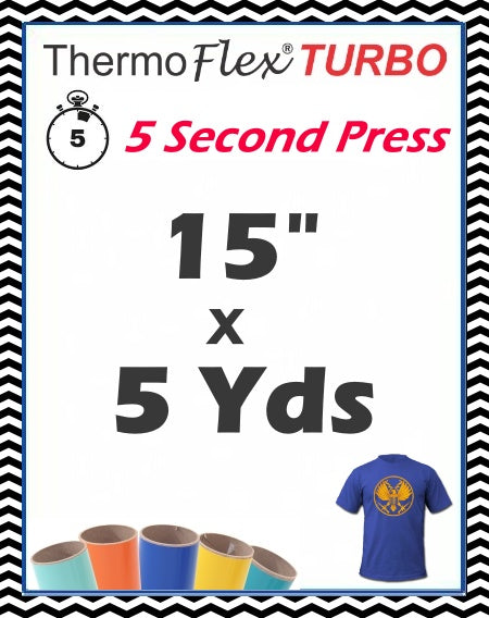 ThermoFlex® Turbo (Low Temp) Heat Transfer Vinyl, 15" x 5 Yards